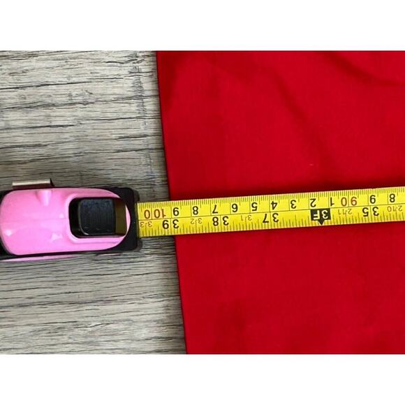 Pink Tartan Red Sheath Dress Gold Back Zip Stretch Bodycon Sleeveless Size 6 - Picture 9 of 12